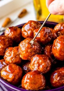 CROCK POT GRAPE JELLY MEATBALLS
