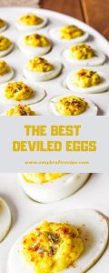 Peeling hard-boiled eggs easily after an ice bath for a classic deviled eggs recipe